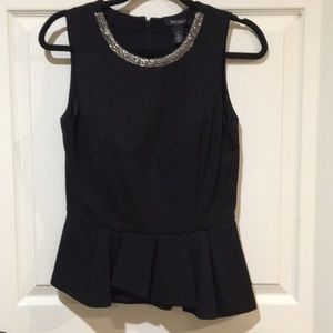 Black Peplum top, White House|Black Market-size 6.